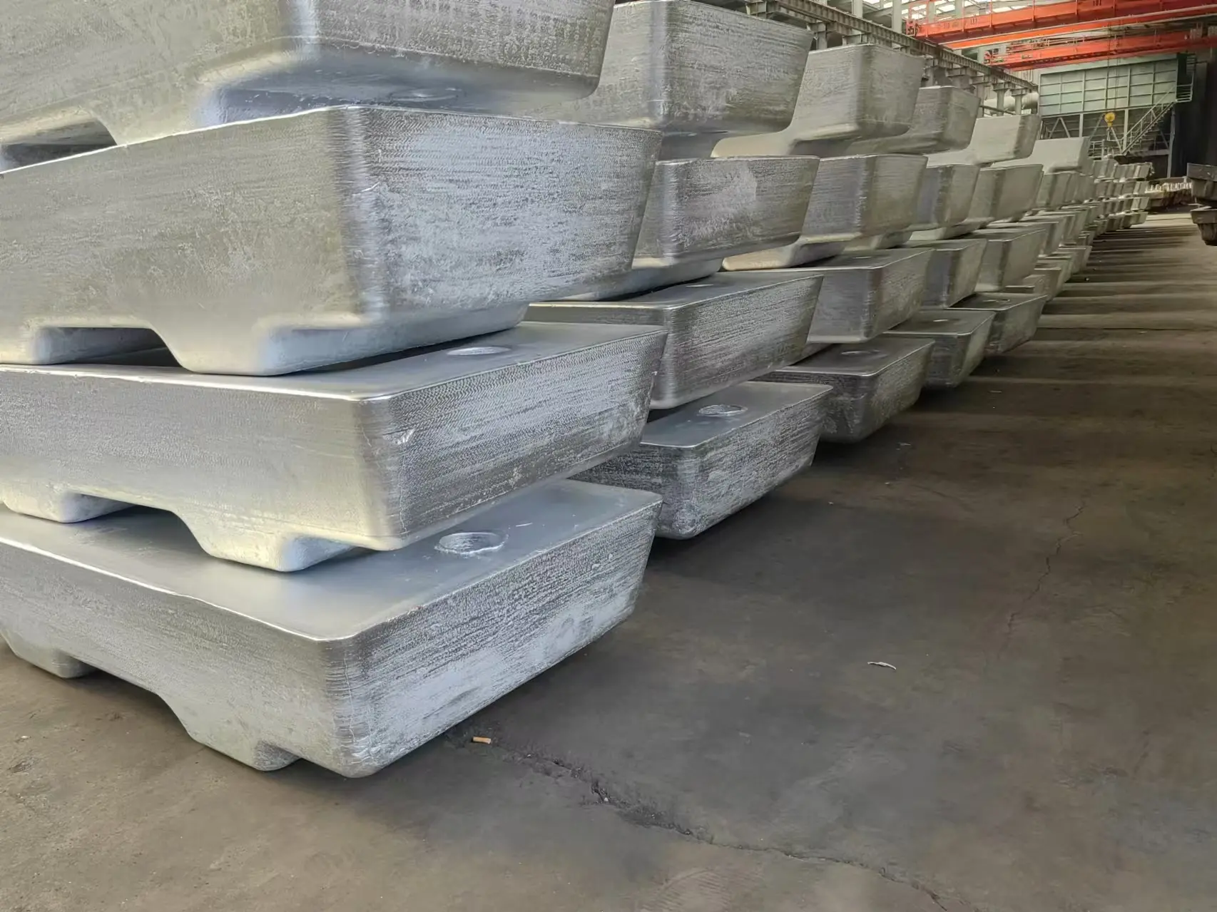 Use of zinc ingots